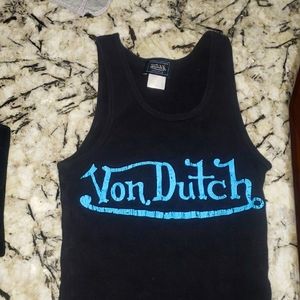 Von Dutch Tank Top Black & Blue